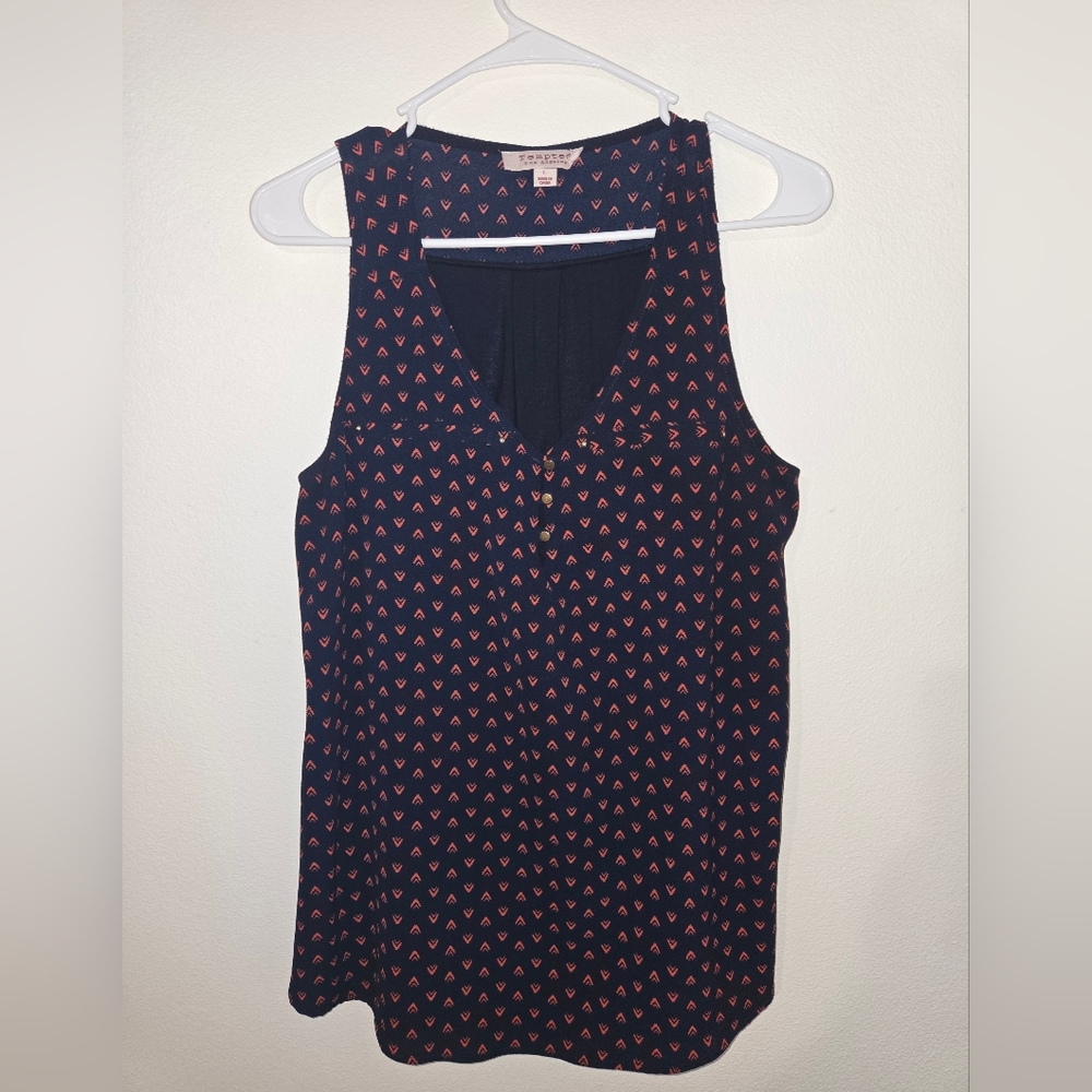 Tempted Blue Sleeveless Sailor Collar Blouse